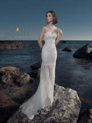 Свадебное платье Палау. Силуэт Прямое. Цвет Белый / Молочный, Айвори / Капучино. Вид 2