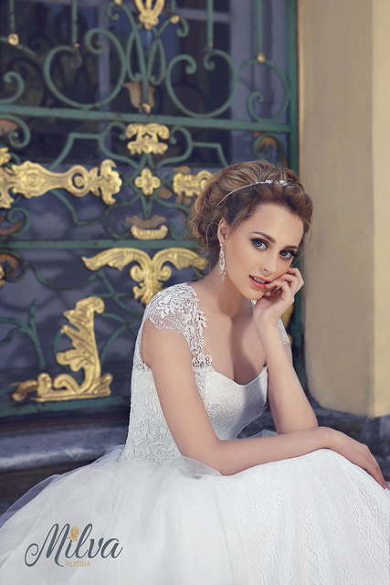 Свадебное платье Версаль. Силуэт Пышное. Цвет Белый / Молочный. Вид 3