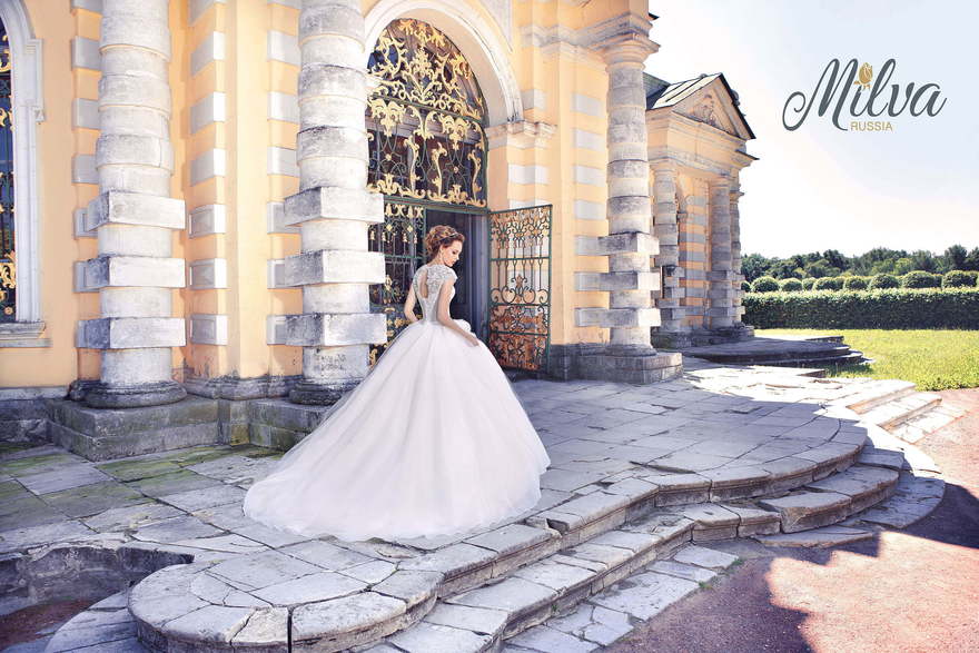 Свадебное платье Версаль. Силуэт Пышное. Цвет Белый / Молочный. Вид 4