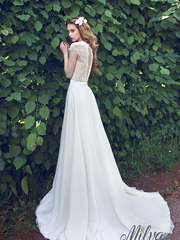 Свадебное платье Мейган. Силуэт Прямое. Цвет Белый / Молочный, Айвори / Капучино, Персик / Оранжевый. Вид 2