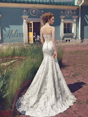 Свадебное платье Жасмин. Силуэт Рыбка. Цвет Белый / Молочный, Айвори / Капучино. Вид 2