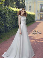 Свадебное платье Мальта. Силуэт Прямое. Цвет Белый / Молочный. Вид 1