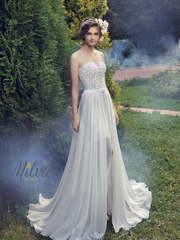 Свадебное платье Фаретти. Силуэт Прямое. Цвет Белый / Молочный, оттенки Розового. Вид 1