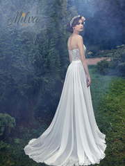 Свадебное платье Фаретти. Силуэт Прямое. Цвет Белый / Молочный, оттенки Розового. Вид 2