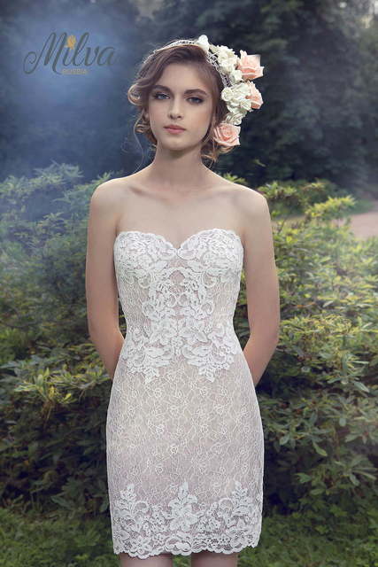 Свадебное платье Фаретти. Силуэт Прямое. Цвет Белый / Молочный, оттенки Розового. Вид 3