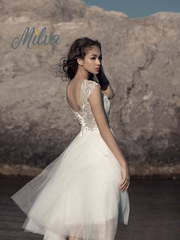 Свадебное платье Бруна. Силуэт Прямое. Цвет Белый / Молочный. Вид 2