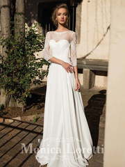 Свадебное платье Marla. Силуэт Прямое. Цвет Белый / Молочный. Вид 1