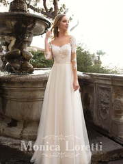 Свадебное платье Mireia. Силуэт Прямое. Цвет Белый / Молочный, Айвори / Капучино. Вид 1