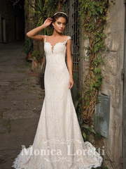 Свадебное платье Naomi. Силуэт Прямое. Цвет Белый / Молочный, Айвори / Капучино. Вид 1