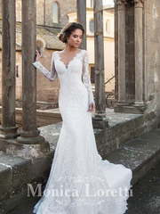 Свадебное платье Navia. Силуэт Прямое, Рыбка. Цвет Белый / Молочный. Вид 1