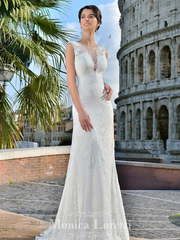 Свадебное платье Elegia. Силуэт Прямое. Цвет Белый / Молочный. Вид 1