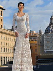 Свадебное платье Ernesta. Силуэт Прямое. Цвет Белый / Молочный, Айвори / Капучино. Вид 1