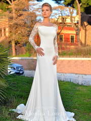 Свадебное платье Gabriella. Силуэт Прямое. Цвет Белый / Молочный. Вид 1