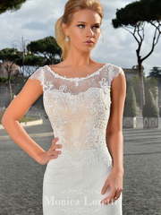 Свадебное платье Federica. Силуэт Прямое. Цвет Белый / Молочный. Вид 2