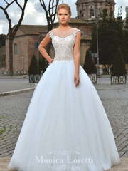 Свадебное платье Perla. Силуэт Пышное. Цвет Белый / Молочный, Айвори / Капучино. Вид 1