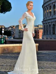 Свадебное платье Romana. Силуэт Прямое, Рыбка. Цвет Белый / Молочный. Вид 1