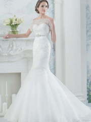 Свадебное платье Valeria. Силуэт Рыбка. Цвет Белый / Молочный. Вид 1