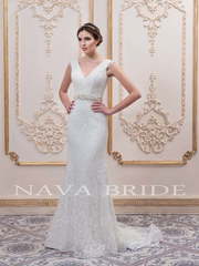 Свадебное платье Allison. Силуэт Рыбка. Цвет Белый / Молочный. Вид 1