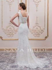 Свадебное платье Allison. Силуэт Рыбка. Цвет Белый / Молочный. Вид 2