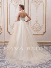 Свадебное платье Felice. Силуэт Пышное. Цвет Айвори / Капучино, Персик / Оранжевый. Вид 2