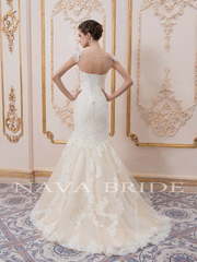 Свадебное платье Maisie. Силуэт Рыбка. Цвет Айвори / Капучино, Персик / Оранжевый. Вид 2