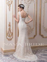 Свадебное платье Virginia. Силуэт Рыбка. Цвет Айвори / Капучино, Персик / Оранжевый. Вид 2