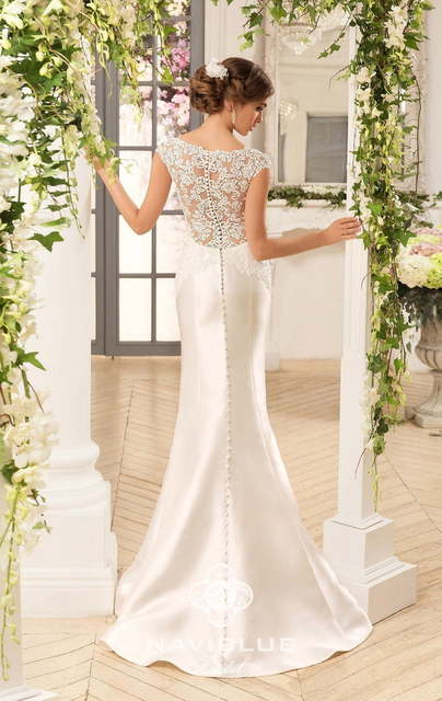 Свадебное платье Kristiana. Силуэт Рыбка. Цвет Белый / Молочный. Вид 3