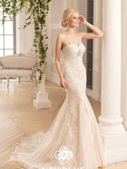 Свадебное платье Korina. Силуэт Рыбка. Цвет Айвори / Капучино. Вид 2