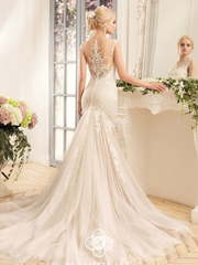 Свадебное платье Klarity. Силуэт Рыбка. Цвет Айвори / Капучино. Вид 2