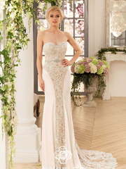 Свадебное платье Kim 2. Силуэт Рыбка. Цвет Айвори / Капучино. Вид 2