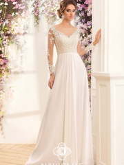 Свадебное платье Killian. Силуэт Прямое. Цвет Белый / Молочный, Айвори / Капучино. Вид 2