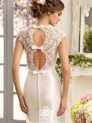 Свадебное платье Keytlin. Силуэт Рыбка. Цвет Белый / Молочный. Вид 1