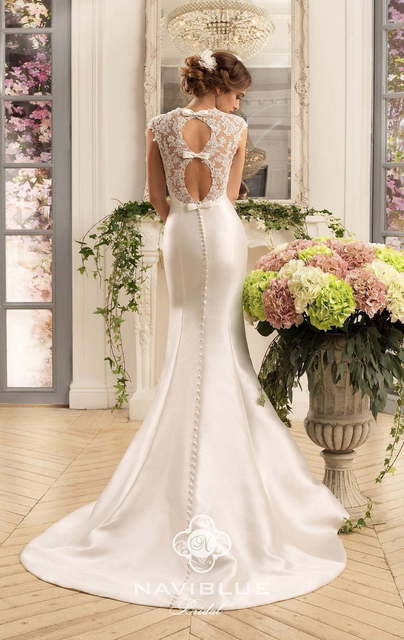 Свадебное платье Keytlin. Силуэт Рыбка. Цвет Белый / Молочный. Вид 2