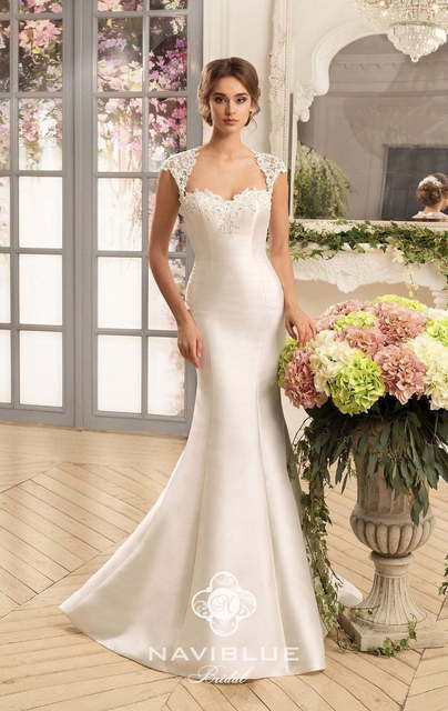 Свадебное платье Keytlin. Силуэт Рыбка. Цвет Белый / Молочный. Вид 3