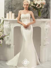 Свадебное платье Dolores. Силуэт Рыбка. Цвет Белый / Молочный. Вид 1