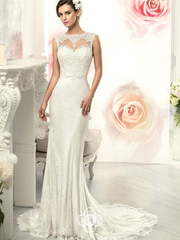 Свадебное платье Diamond. Силуэт Прямое, Рыбка. Цвет Белый / Молочный. Вид 1