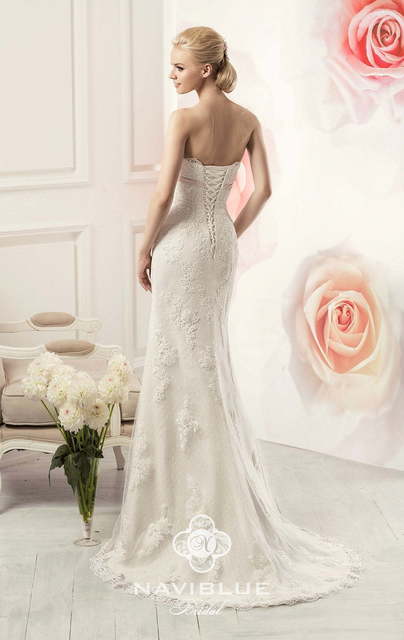 Свадебное платье Diall. Силуэт Рыбка, Прямое. Цвет Белый / Молочный. Вид 3