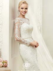 Свадебное платье Devis. Силуэт Прямое, Рыбка. Цвет Белый / Молочный. Вид 2
