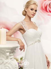 Свадебное платье Denise. Силуэт Прямое, Греческий. Цвет Белый / Молочный. Вид 1