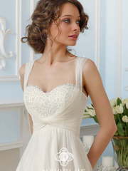 Свадебное платье 14003. Силуэт Прямое, Греческий. Цвет Белый / Молочный. Вид 1