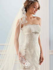 Свадебное платье 14002. Силуэт Рыбка. Цвет Белый / Молочный, Айвори / Капучино. Вид 1