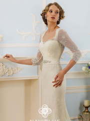 Свадебное платье 13104. Силуэт Рыбка. Цвет Белый / Молочный, Айвори / Капучино. Вид 1