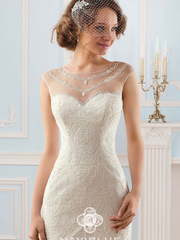 Свадебное платье 13039. Силуэт Рыбка. Цвет Белый / Молочный, Айвори / Капучино. Вид 1