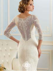 Свадебное платье 13038. Силуэт Рыбка. Цвет Белый / Молочный, Айвори / Капучино. Вид 1