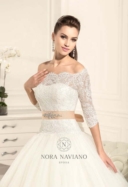 Свадебное платье Alana. Силуэт Пышное. Цвет Белый / Молочный. Вид 3