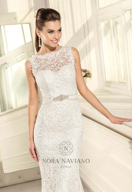 Свадебное платье Alisia. Силуэт Рыбка. Цвет Белый / Молочный. Вид 3