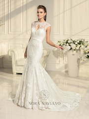 Свадебное платье Amos. Силуэт Рыбка. Цвет Белый / Молочный. Вид 1