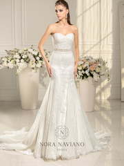 Свадебное платье Aveline. Силуэт Рыбка. Цвет Белый / Молочный. Вид 1