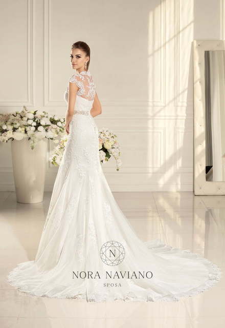 Свадебное платье Aveline. Силуэт Рыбка. Цвет Белый / Молочный. Вид 2