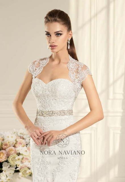 Свадебное платье Aveline. Силуэт Рыбка. Цвет Белый / Молочный. Вид 3